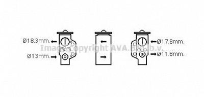 AVA QUALITY COOLING vw1333 -  Расширительный клапан, кондиционер